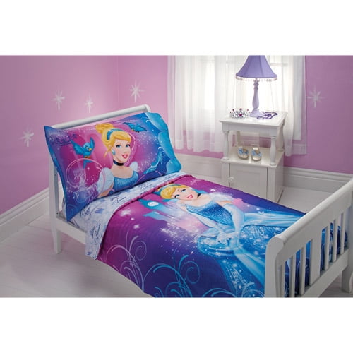 cinderella magic happens 4 piece toddler bedding set walmart com cinderella sheet set