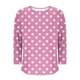 thumbnail image 5 of Samickarr Polka Dot Sweatshirt for Women Long Sleeve Crew Neck Casual Shirt Oversized Fall Fashion Loose Pullover, 5 of 5