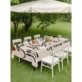 thumbnail image 5 of 52x70 Inch Outdoor Tablecloth with Umbrella Hole Zipper Rectangle Farmhouse Retro Rectangular Tablecloths Outside Waterproof Cartoon Funny Cook Theme Love Plaid Patio Table Cover for Picnic Party, 5 of 8