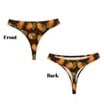thumbnail image 3 of Balery Orange Pumpkin Tangas de Algodón para Mujer con Estampado – Ropa Interior Sexy, Transpirable, G-string-X-Small, 3 of 6