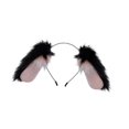 thumbnail image 4 of Diadema con orejas de perro Yinane para disfraz de cosplay de animales negro, 4 of 8