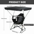 thumbnail image 3 of Portable Hammock Camping Chair with Adjustable Canopy, Foldable Swing & Rocking Design, Shade, Cup Holder for Camping & Picnic (1 Pack), 3 of 6