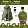 thumbnail image 4 of Outsmart Gadgets Outdoor Portable Toilet Set for Adults with Camping Night Lantern, Folding XL Toilet, Pop Up Privacy Tent and Carry Bags, Multipurpose Potty, Washable and Foldable for RV Travel, 4 of 8