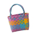 thumbnail image 3 of Kuntesetty Woven Handbag Large Capacity Summer Beach Tote for Vacation Picnic Commuting pink violet, 3 of 9