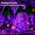 thumbnail image 3 of JMEXSUSS 2 Pack Purple Halloween Lights, Each 33ft 100 LED Purple Solar Halloween Lights Outdoor, Waterproof 8 Modes Purple Solar Lights for Tree Patio Christmas Halloween Decorations, 3 of 7