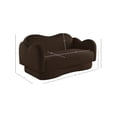 thumbnail image 3 of Meridian Furniture Bloom Brown Teddy Fabric Loveseat, 3 of 15