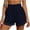 Navy, variant on Womens Shorts Boho Beach Cover up Shorts Summer Casual Loose Elastic Waist Drawstring Pants