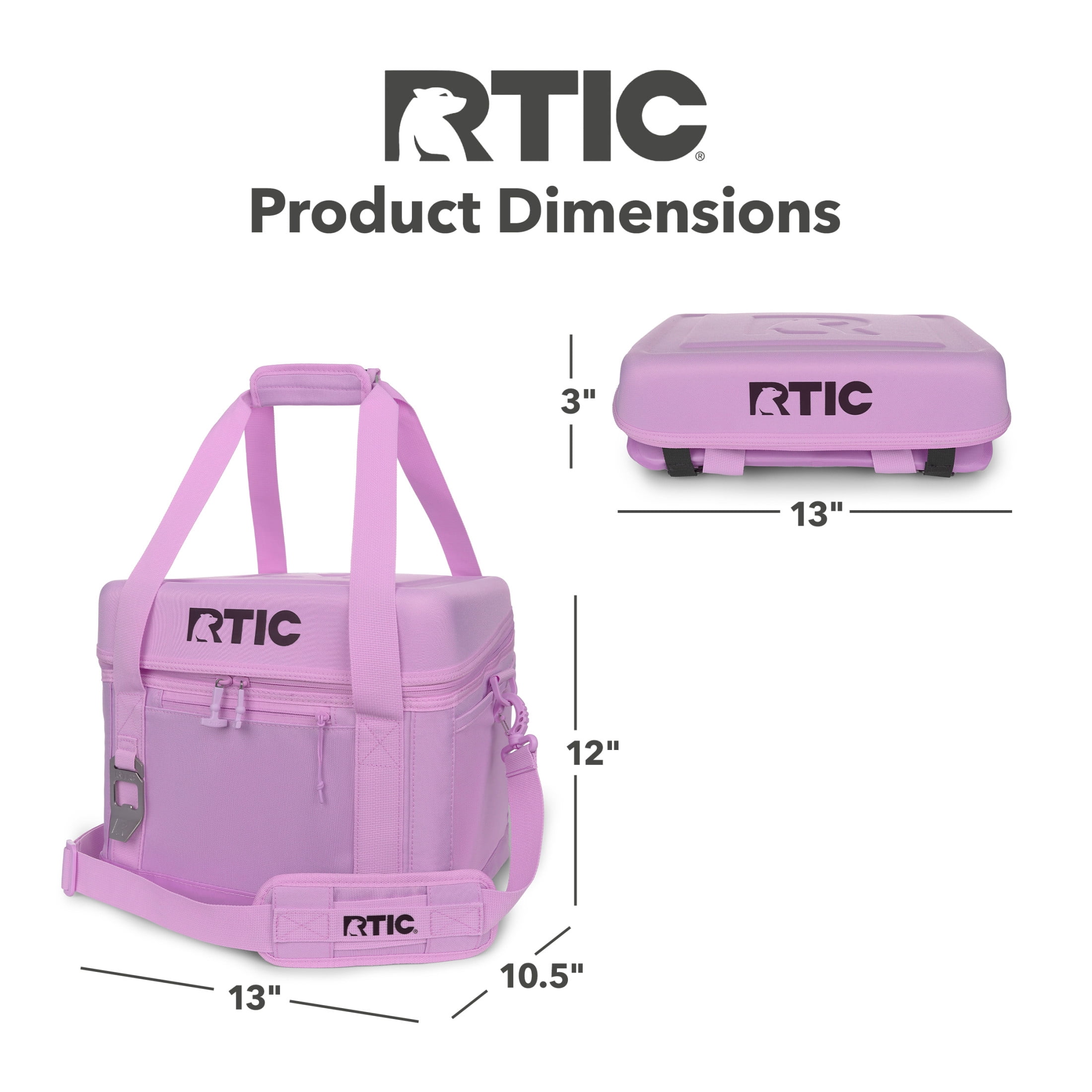 RTIC 28-Can, 27 Qt, Collapsible Soft Cooler with Bottle Opener, Lavender