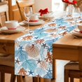 thumbnail image 5 of Watercolor Coastal Table Runner 90 Inches, Ocean Seaweed Coral Starfish Summer Bed Runner Dresser Scarves Tabletop for Indoor Outdoor Parties/Ceremony/Banquet, 13" x 90", 5 of 9