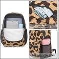 thumbnail image 4 of Brown and Beige Leopard Print 17" School Backpacks for Teens,Waterproof Oxford Fabric,S-Shape Padded Straps for School,Travel,Hiking,Camping, 4 of 6