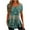 Green, variant on Aoochasliy Womens Blouses Short Sleeve 2023 Casual Graphic Prints Square Neck Buttons Shirts Loose Blouses