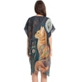 thumbnail image 3 of BZSMCE Women Creatively The Dandelion Cat Print Beach Cover-ups Size:S-2XL, 3 of 7