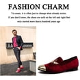 thumbnail image 6 of JITAI Mens Dress Tuxedo Shoes for Men Slip-on Loafers Red Size 13, 6 of 6