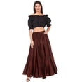 thumbnail image 4 of ThePirateDressing Women's 25-Yard Cotton Maxi Skirt, 4-Tier Pleated A-Line Long Skirt, 4 of 5