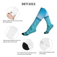 thumbnail image 5 of Lsque Crystal Clear Ocean Waves Pattern Sport Compression Socks for Men & Women 15-20 mmHg Knee High Nurse Pregnant Running Medical and Travel Athletic, 5 of 6