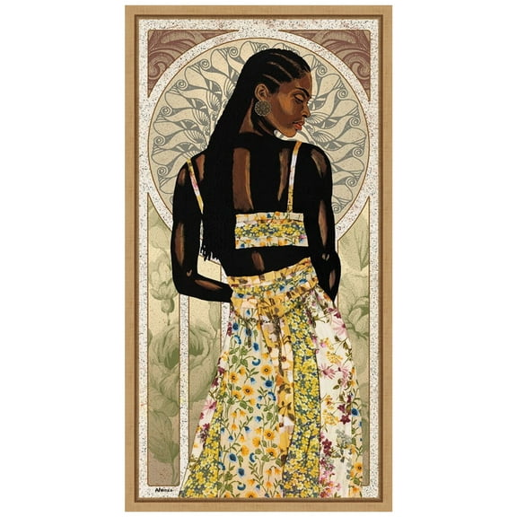 Amanti Art Natural Beauty in Gold II Framed Canvas Wall Art Print