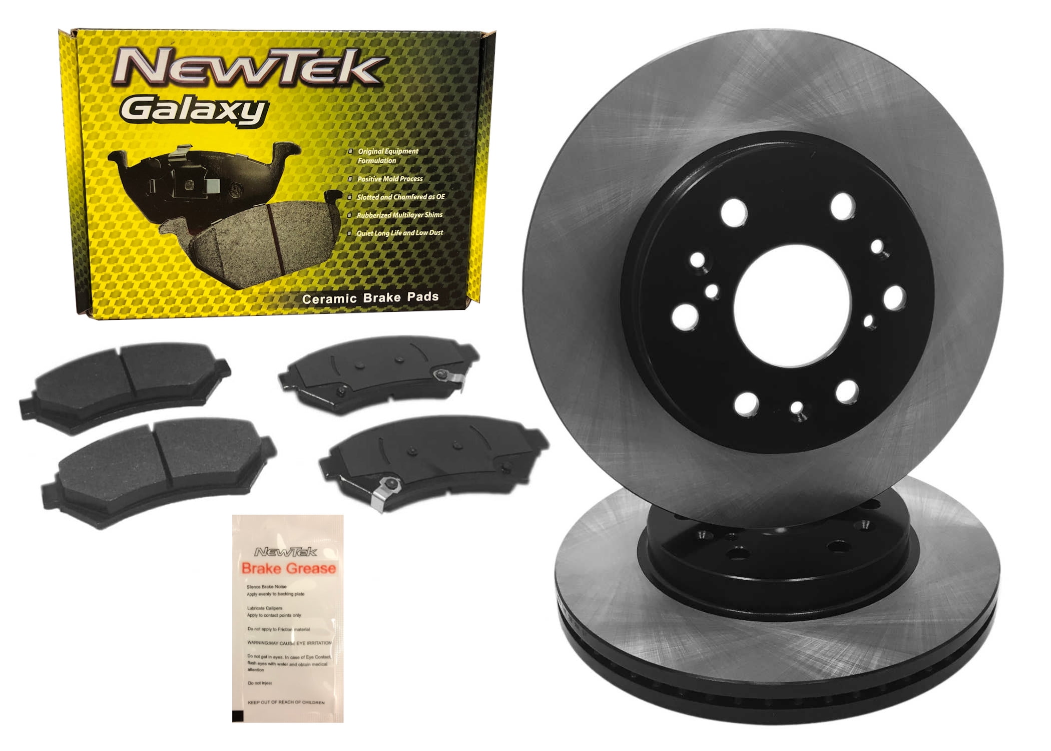 BK1281-5 Rear Premium E-Coat Rotors and Ceramic Pads - Walmart.com