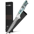 thumbnail image 3 of Kegani 6" Damascus Boning Knife, Fillet Knife 67 Layers VG-10 Core Deboning Knife, Resin Handle Shell Filled FullTang Handle Boning Knife for Meat Cutting, 3 of 6