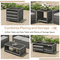 thumbnail image 2 of AECOJOY 7 Pieces Patio Furniture Set with Two Storage Boxes, Outdoor Rattan Conversation Set，All-Weather PE Wicker Sectional Sofa Outdoor Furniture for Garden, Backyard, Deck, Grey Rattan&Grey, 2 of 9