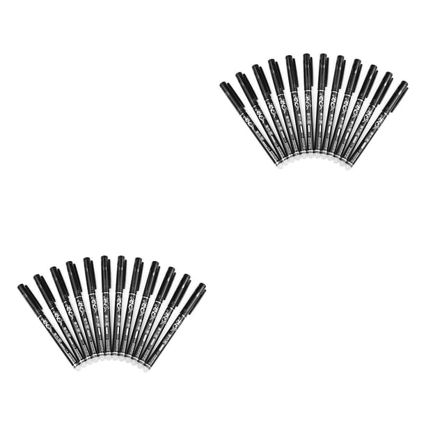 Methold 12 Uds. Bolígrafo borrable de 0,5mm mango lavable 0,5mm tinta azul y negra pluma borrable varilla de recambio escuela Oficina escritura negro 2piezas