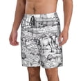 thumbnail image 2 of Balery Country Farm Scene Traje de Baño Estilo Hawaiano para Hombre, Shorts de Secado Rápido con Bolsillos-3X-Large, 2 of 6