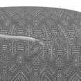 thumbnail image 2 of Aztec Pouf Cover with Zipper, Pattern of Symmetric Tribal Inspired Streaks and Motifs in Greyscale Tones, Soft Decorative Fabric Unstuffed Case, 30" W X 17.3" L, Pale Grey and Dimgray, by Ambesonne, 2 of 3