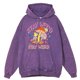 thumbnail image 5 of Sudadera con capucha para hombre, estilo retro desgastado, con estampado de flores y hongos, estilo urbano, 100 % algodón, holgada y de gran tamaño, 5 of 5