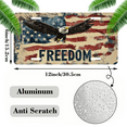 thumbnail image 2 of 1 Pcs 2D Flat License Plate Covers & Frames, American Eagle with Freedom For Decorative Front, Waterproof For Decoration Aluminum License Plate Covers & Frames Cover For Men Women, 12" X 6", 2 of 7