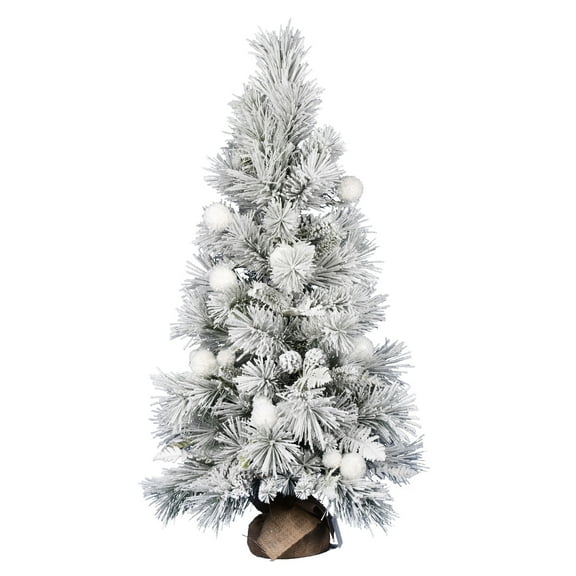 Vickerman 48" Frosted Beacon Pine Artificial Christmas Tree, Unlit