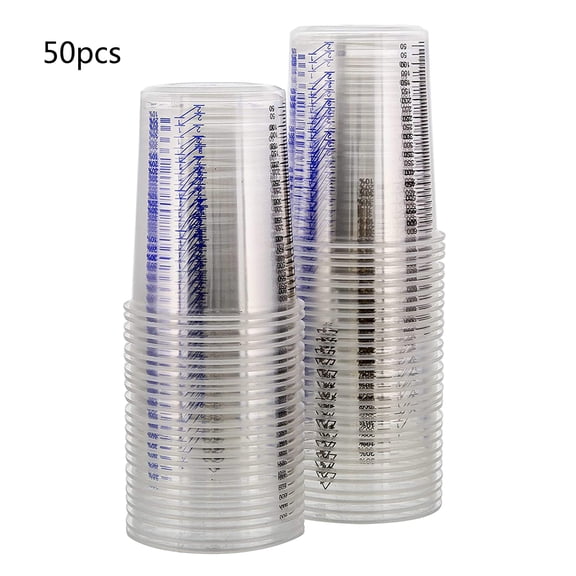Huhudde 20 Oz Disposable Plastic Mixing Cup 50Pcs Cups Used for Paint Resin Epoxy Resin
