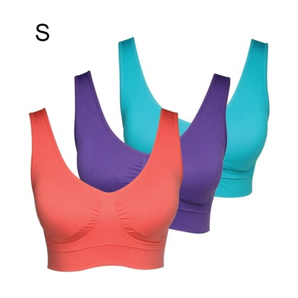 Sujetador sin costuras Wireless Hacer subir Lingerie Girl Sports Ropa interior transpirable, S 3 piezas kenally AP002553-01