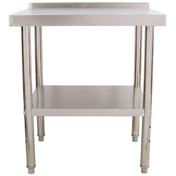 CQSXDA Stainless Steel Prep Table with Adjustable Undershelf, 30 x 24 x 35-1/2 Inch, Ideal for Kitchen Use