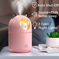 Yunnyp Compact Humidifier, 300ml Mini Cute Cool Mist Humidifier with ...