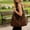 Coffee-CO, variant on Large Capacity Suede Tote Bag Convertible to Backpack for Women Casual Handbag Shoulder Travel Backpack