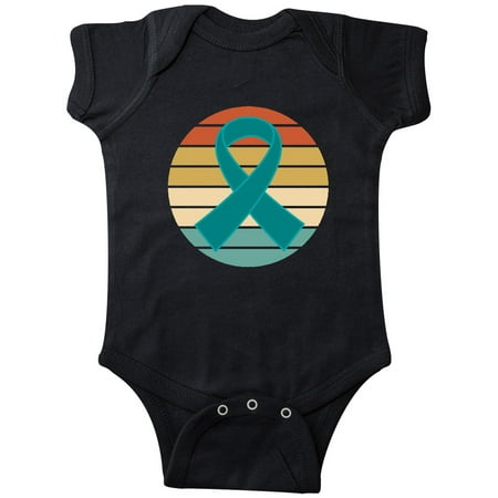 

Inktastic Ovarian Cancer PCOS Ribbon Gift Baby Boy or Baby Girl Bodysuit