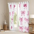 thumbnail image 3 of Manfei Girls Kawaii Ribbon Bow Blackout Curtains Set of 2 (52x84 Each),Kids Teens Dreamy Princess Bowknot Window Curtains,Microfiber Bedroom Decor, 3 of 6