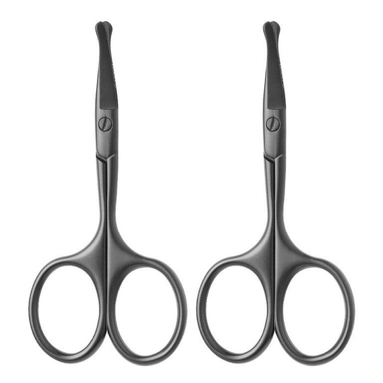4.5 Inch Small Hair Cutting Shears - Safety Facial Trimming/Clipping  Scissors for Eyebrows,Eyelashes,Nose hair,Ear hair,Moustache and Beard