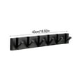 thumbnail image 2 of POINTERTECK Hooks No Drilling Wall\-mounted Hanger Rack Non\-rusting Organizer Non\-slip Black 6 Hooks, 2 of 9
