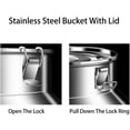 thumbnail image 5 of Stainless Steel Bucket with Lid, Stainless Steel Milk Transport Cans, Heavy Duty Milk Jug, Airtight Milk Can Storage Bucket Steel Stainless Food Container, 5 of 6
