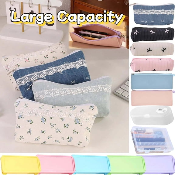 Macaron Color Plastic Pencil Box, Transparent Stationery Storage Case for Artists, Sturdy Sketching Pen Organizer for Colored Pencils, Portable Candy Color Art Supply Box, AKLJWH