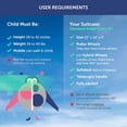 thumbnail image 4 of Asiento de viaje para niños, la veliz original y pentada para niños pequeños, portabebés para equipaje de mano, viaje familiar en el aeropuerto hecho fácil (veliz no incluida), 4 of 5