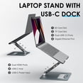 thumbnail image 2 of Soporte para portátil WAVLINK ajustable de aluminio con puerto USB C de 85 W, 2 of 9