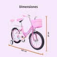 thumbnail image 5 of Bicicleta Entrenadora Para Niños Aeiou Qk-09 Con Canasta R12 Rosa, 5 of 5