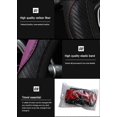 thumbnail image 3 of Funda para volante de coche ZHAOCHENG Fibra de carbono transpirable antideslizante negro y rojo, 3 of 5