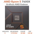 thumbnail image 2 of Procesador AMD RYZEN 5 7600x 5.3 GHZ 6 Core AM5 100-100000593WOF gris, 2 of 6