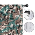 thumbnail image 4 of Blackout Kids Curtains,Green Brown Camo Irregular Shapes Pattern Childrens Insulated Curtains Set Of 2,Bedroom Essentials,Toddler Room Decor 52"x63", 4 of 5
