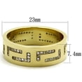 thumbnail image 2 of Bague en Acier Inoxydable avec Grade AAA CZ Transparent pour Femmes Style Pierre Claire TK2051 Taille 10, 2 of 4