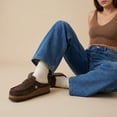 thumbnail image 4 of Cushionaire Hobby Genuine Leather Cork Footbed Clogs for Women - Suede Casual Shoes with Cushioned Comfort, Arch Support, Buckle Strap | Slip-On Mules, 4 of 32