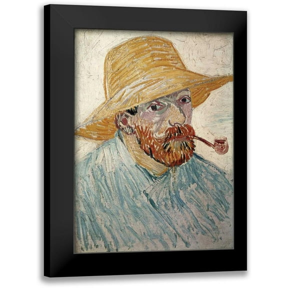 Van Gogh, Vincent 11x14 Black Modern Framed Museum Art Print Titled - Self Portrait 1888