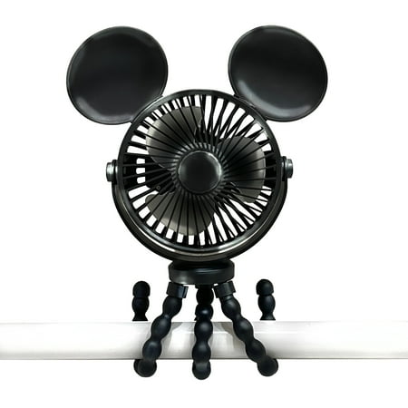Disney Baby by J.L. Childress Mickey Mouse Stroller Fan - Tripod Clip On Fan for Baby & Kids with 3 Speeds & 360 Rotation
